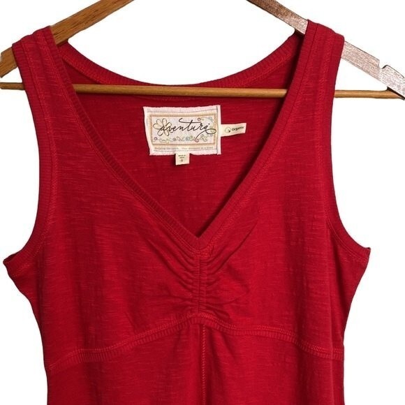 Aventura Schaffer Organic Cotton Floral Embroidery Sleeveless Dress Athleisure - Picture 2 of 15